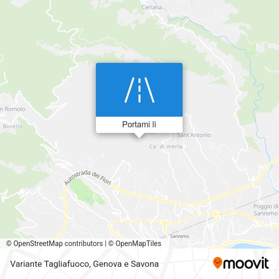 Mappa Variante Tagliafuoco