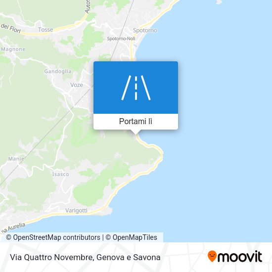 Mappa Via Quattro Novembre