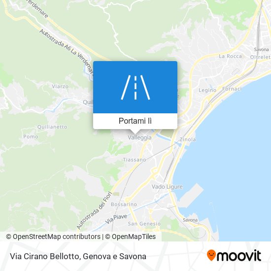 Mappa Via Cirano Bellotto