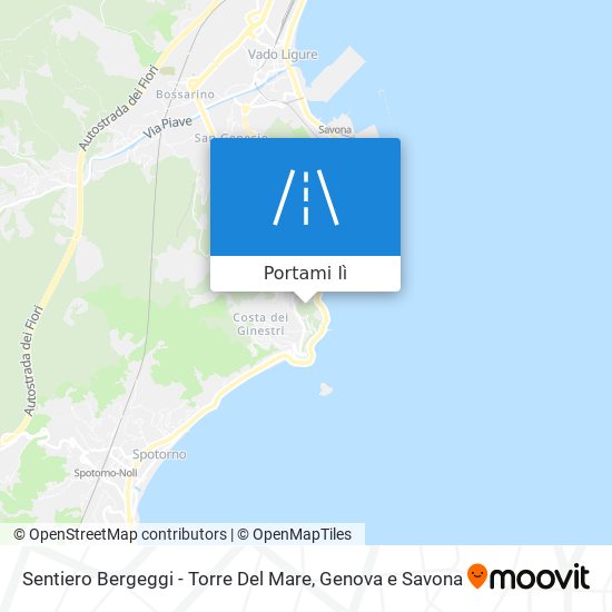 Mappa Sentiero Bergeggi - Torre Del Mare