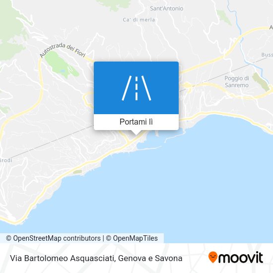 Mappa Via Bartolomeo Asquasciati