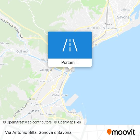 Mappa Via Antonio Billa
