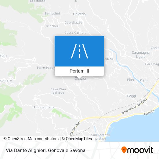 Mappa Via Dante Alighieri