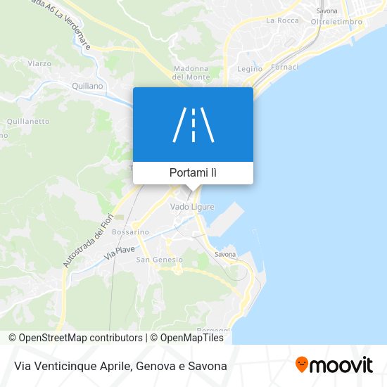 Mappa Via Venticinque Aprile