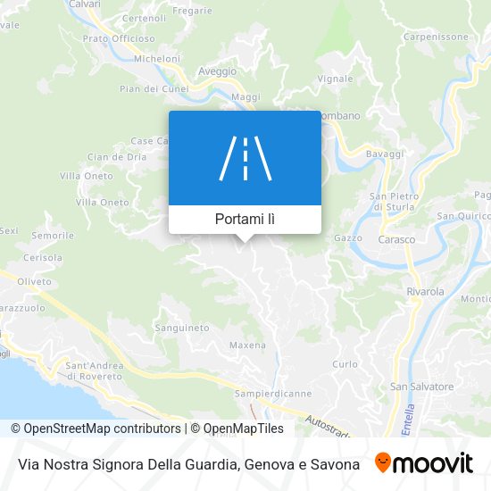 Mappa Via Nostra Signora Della Guardia