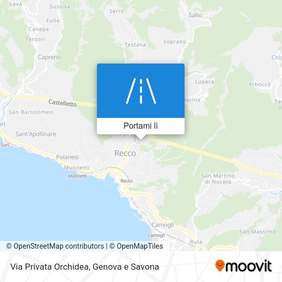 Mappa Via Privata Orchidea