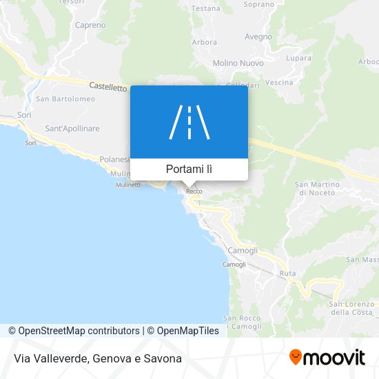 Mappa Via Valleverde