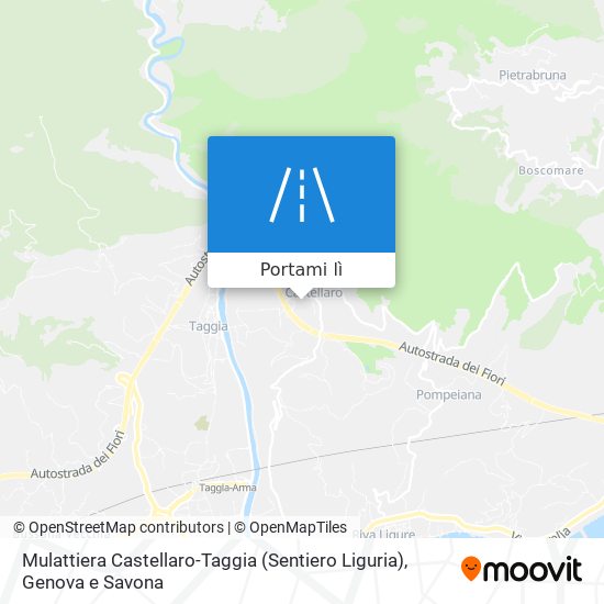 Mappa Mulattiera Castellaro-Taggia (Sentiero Liguria)