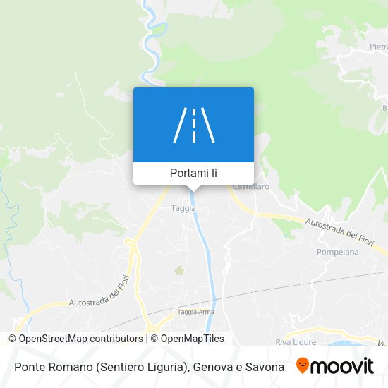 Mappa Ponte Romano (Sentiero Liguria)