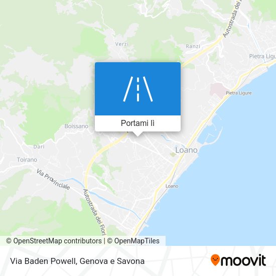 Mappa Via Baden Powell
