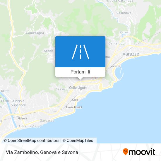Mappa Via Zambolino