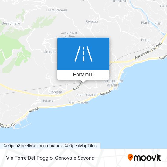 Mappa Via Torre Del Poggio