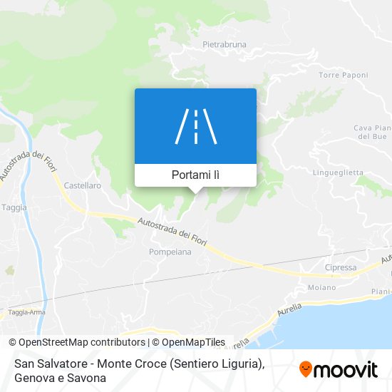 Mappa San Salvatore - Monte Croce (Sentiero Liguria)
