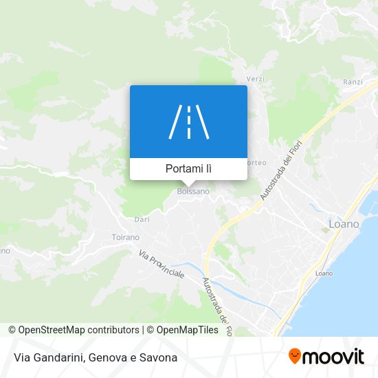 Mappa Via Gandarini