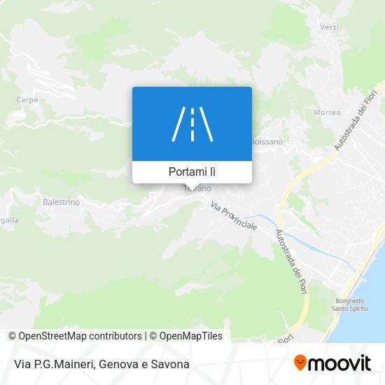 Mappa Via P.G.Maineri