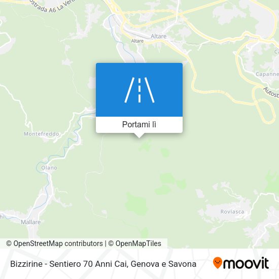 Mappa Bizzirine - Sentiero 70 Anni Cai