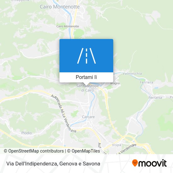 Mappa Via Dell'Indipendenza