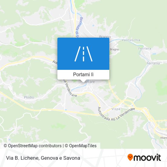 Mappa Via B. Lichene