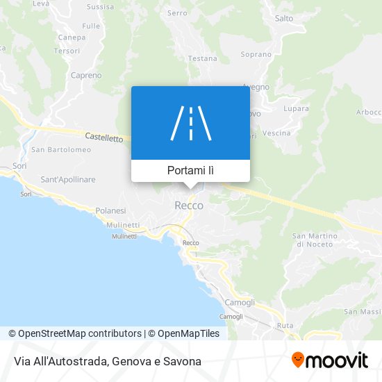 Mappa Via All'Autostrada