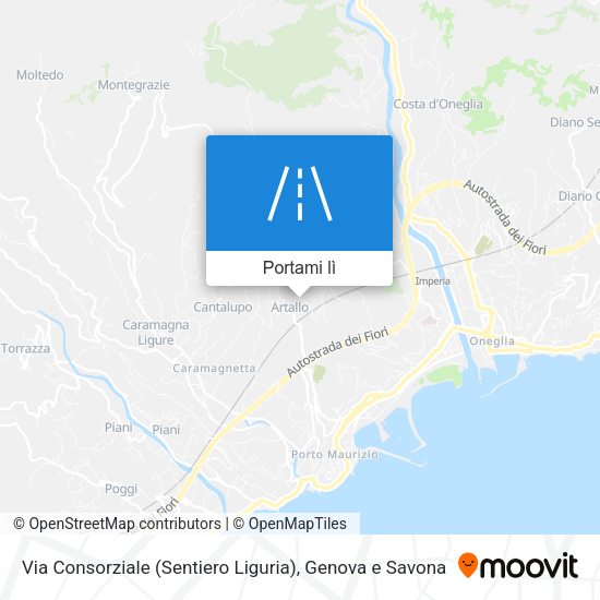Mappa Via Consorziale (Sentiero Liguria)