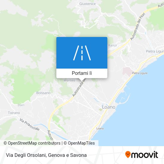 Mappa Via Degli Orsolani