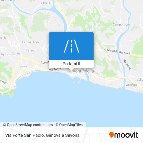 Mappa Via Forte San Paolo