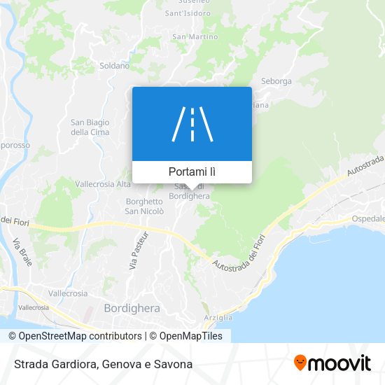Mappa Strada Gardiora