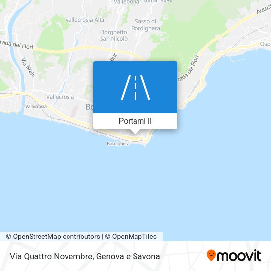 Mappa Via Quattro Novembre