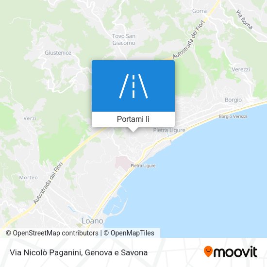Mappa Via Nicolò Paganini