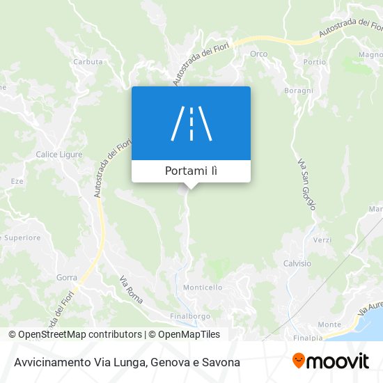 Mappa Avvicinamento Via Lunga