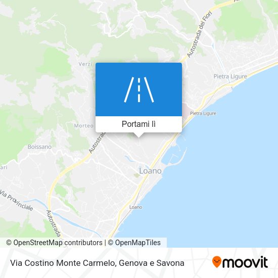 Mappa Via Costino Monte Carmelo
