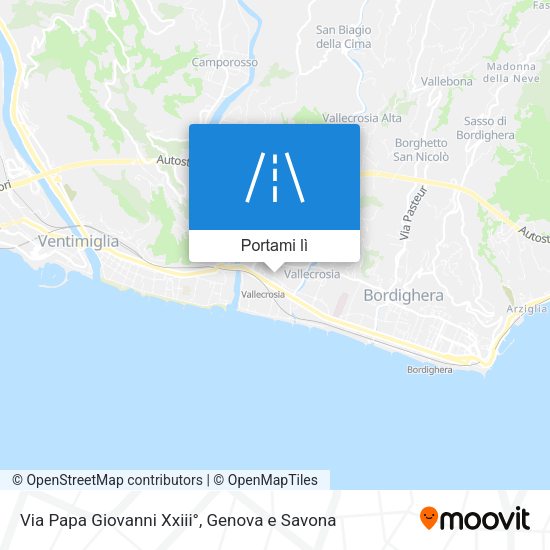 Mappa Via Papa Giovanni Xxiii°