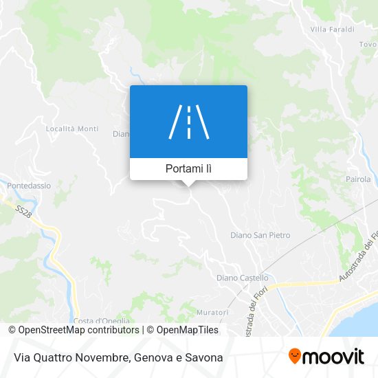 Mappa Via Quattro Novembre