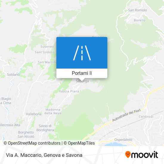 Mappa Via A. Maccario