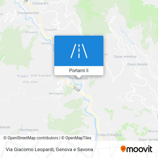 Mappa Via Giacomo Leopardi