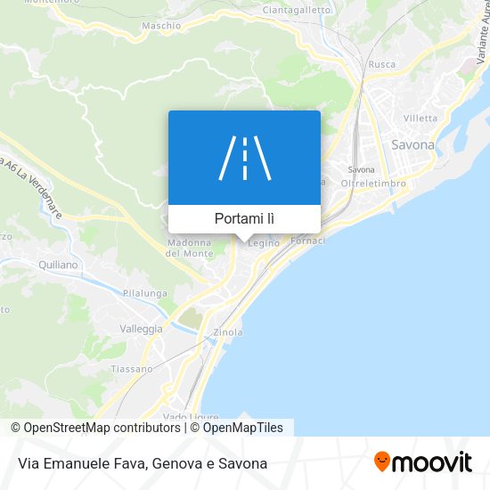 Mappa Via Emanuele Fava
