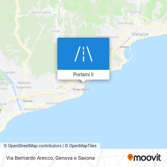 Mappa Via Bernardo Arecco