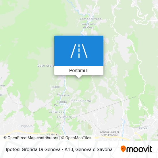 Mappa Ipotesi Gronda Di Genova - A10