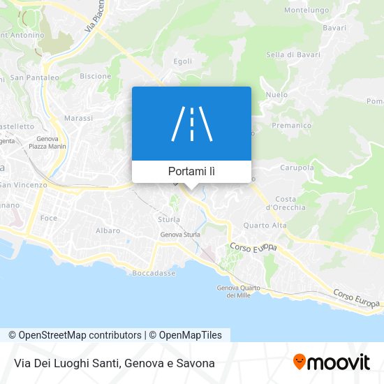 Mappa Via Dei Luoghi Santi