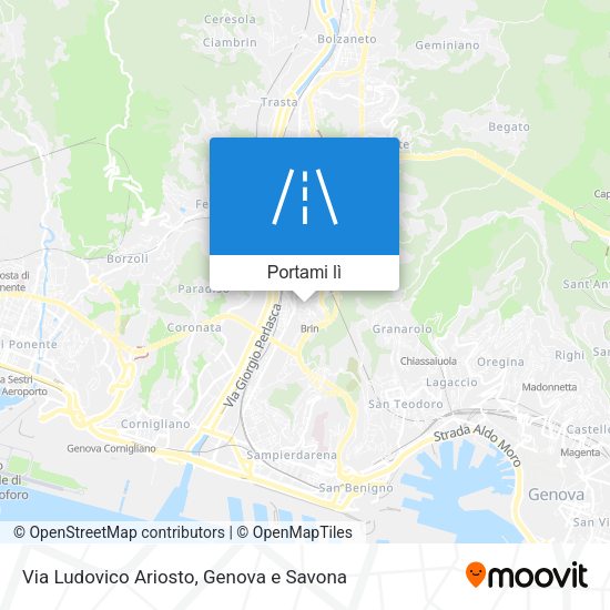 Mappa Via Ludovico Ariosto