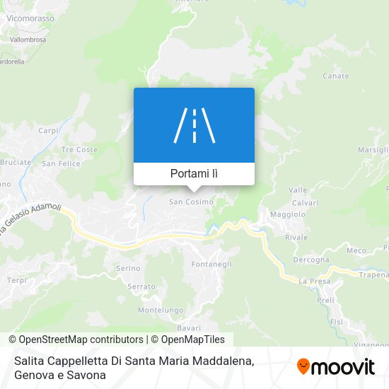 Mappa Salita Cappelletta Di Santa Maria Maddalena