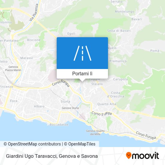 Mappa Giardini Ugo Taravacci