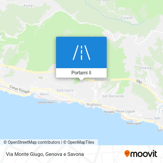 Mappa Via Monte Giugo