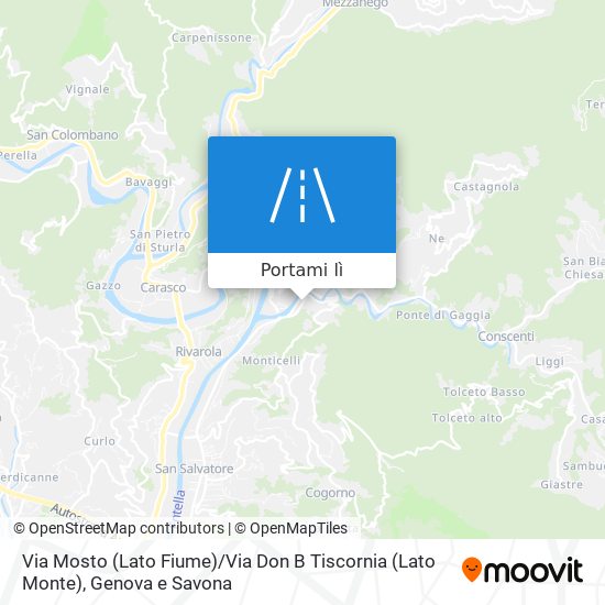 Mappa Via Mosto (Lato Fiume) / Via Don B Tiscornia (Lato Monte)