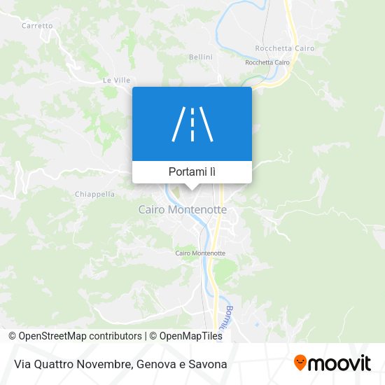 Mappa Via Quattro Novembre