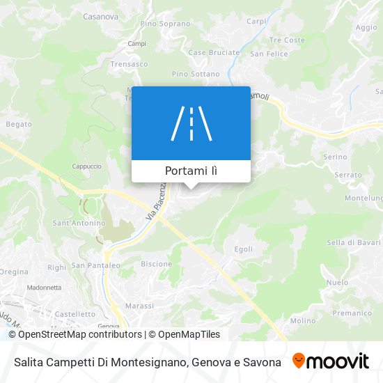 Mappa Salita Campetti Di Montesignano