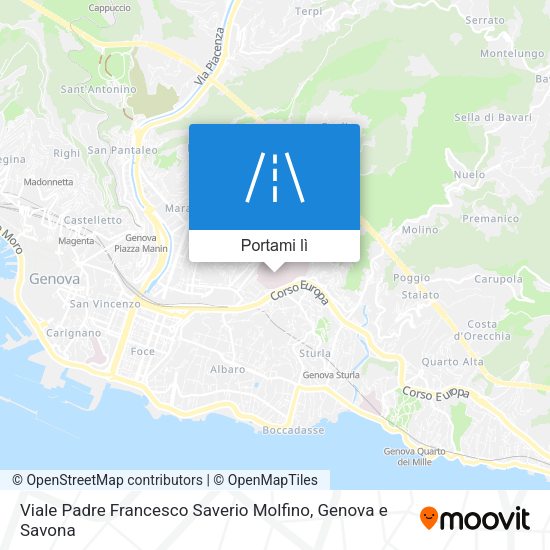 Mappa Viale Padre Francesco Saverio Molfino