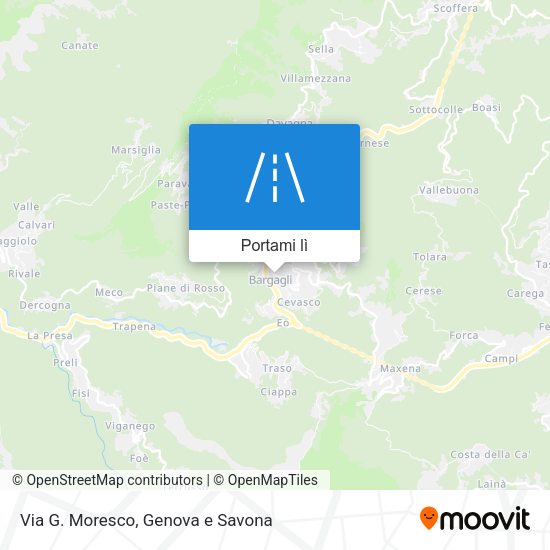 Mappa Via G. Moresco
