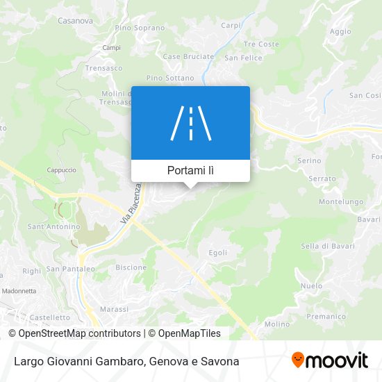 Mappa Largo Giovanni Gambaro