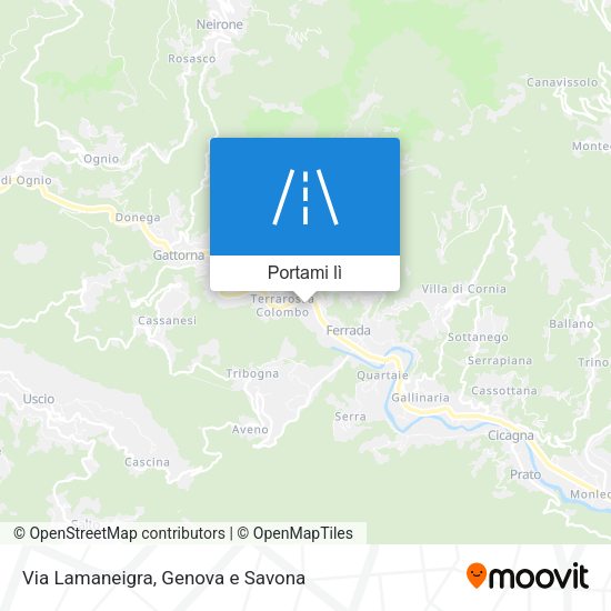 Mappa Via Lamaneigra